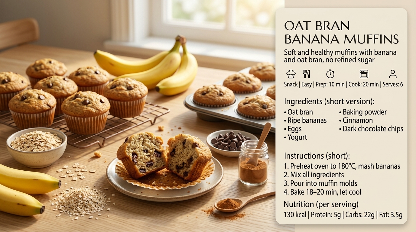 Muffins son d avoine banane