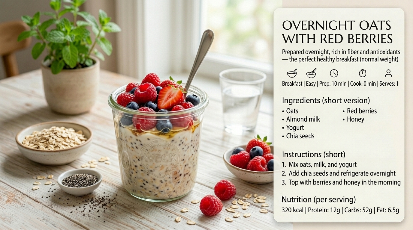 Overnight Oats aux fruits rouges