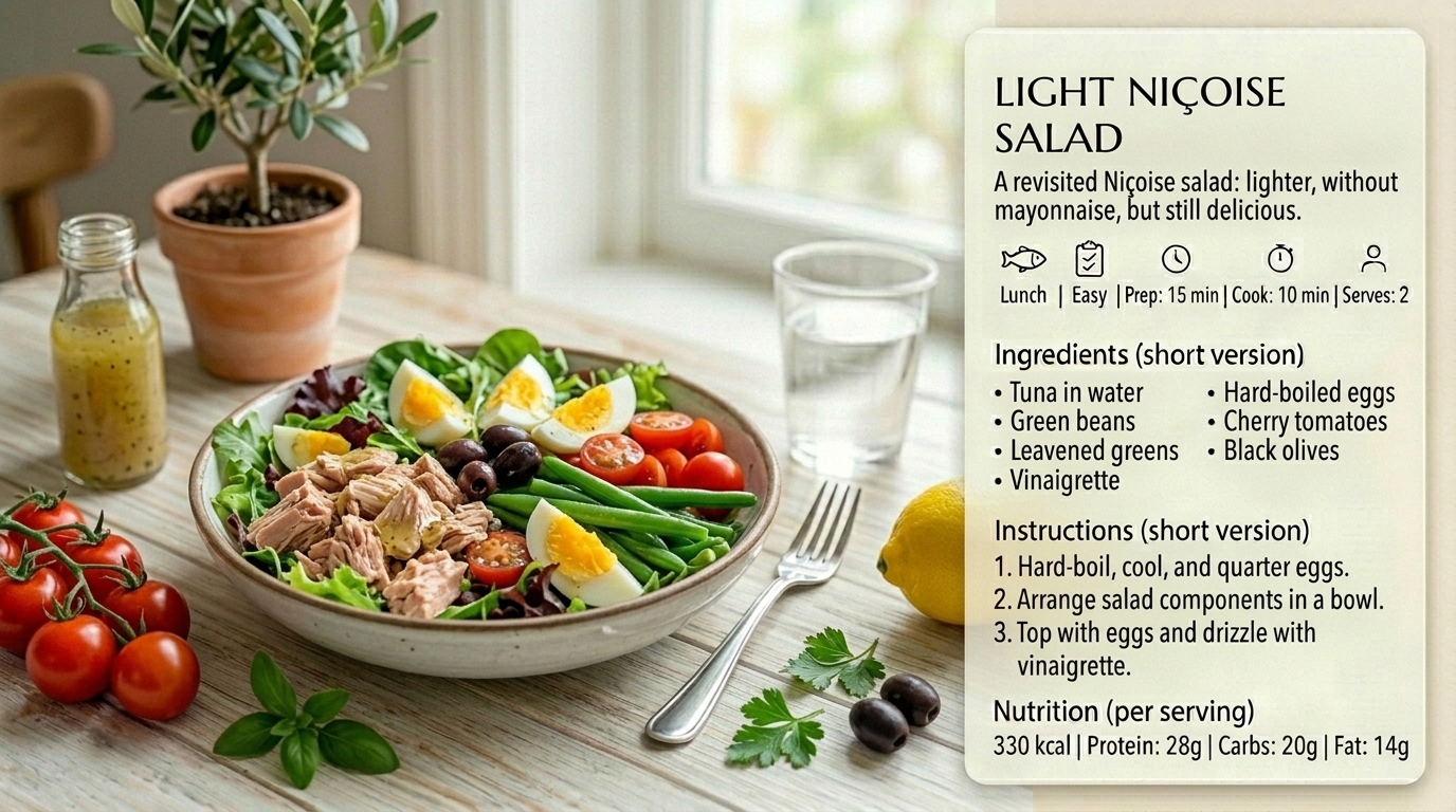 Salade niçoise légère