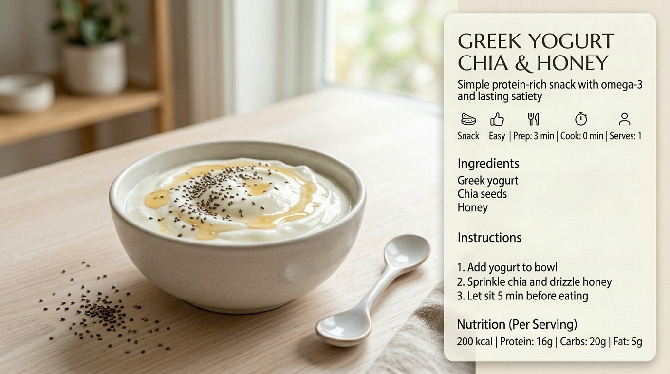 Yaourt grec graines de chia et miel