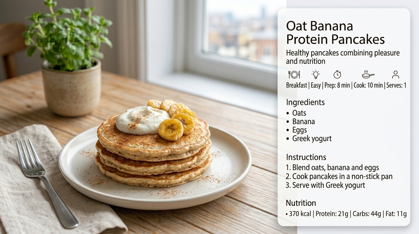 Pancakes avoine banane légers