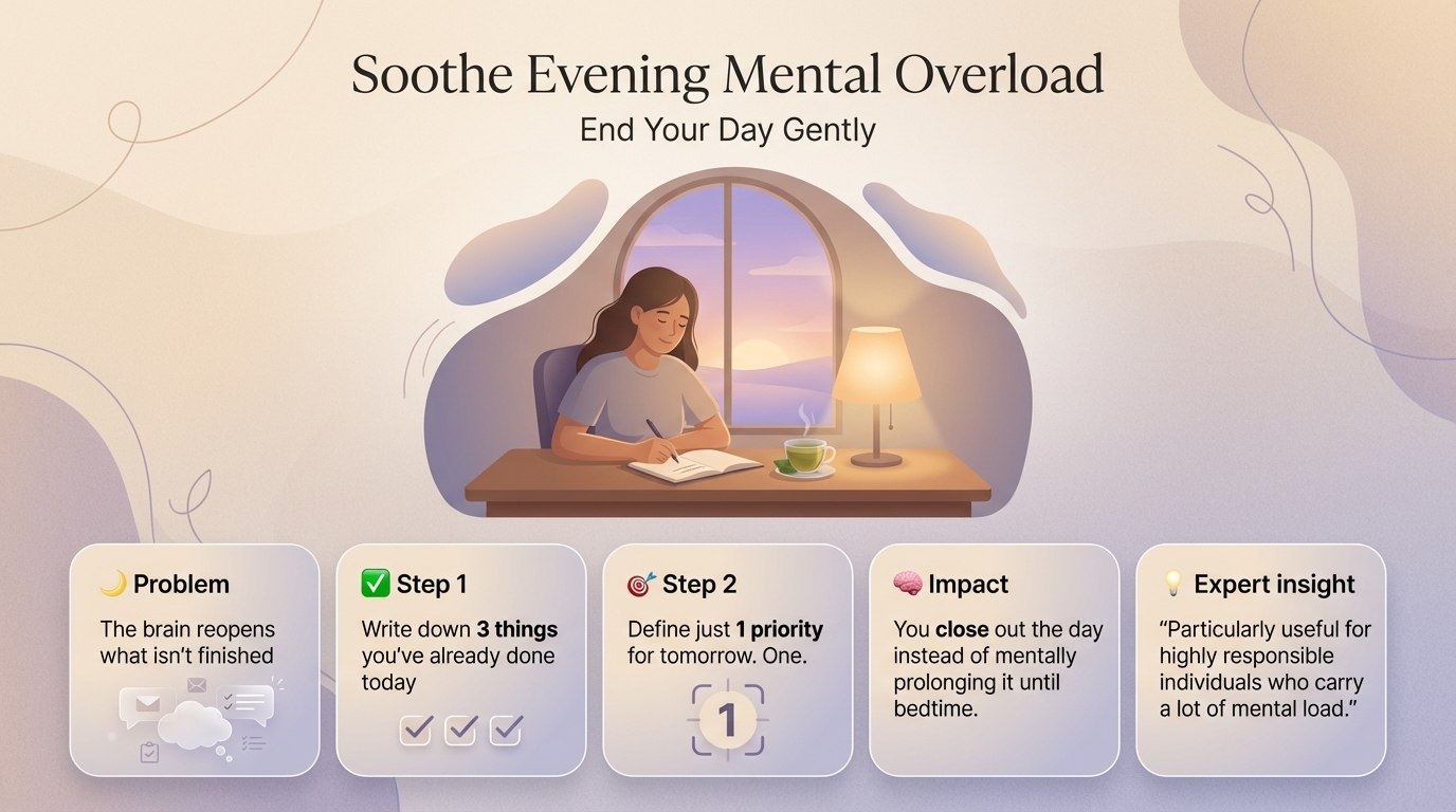Apaiser la surcharge mentale du soir