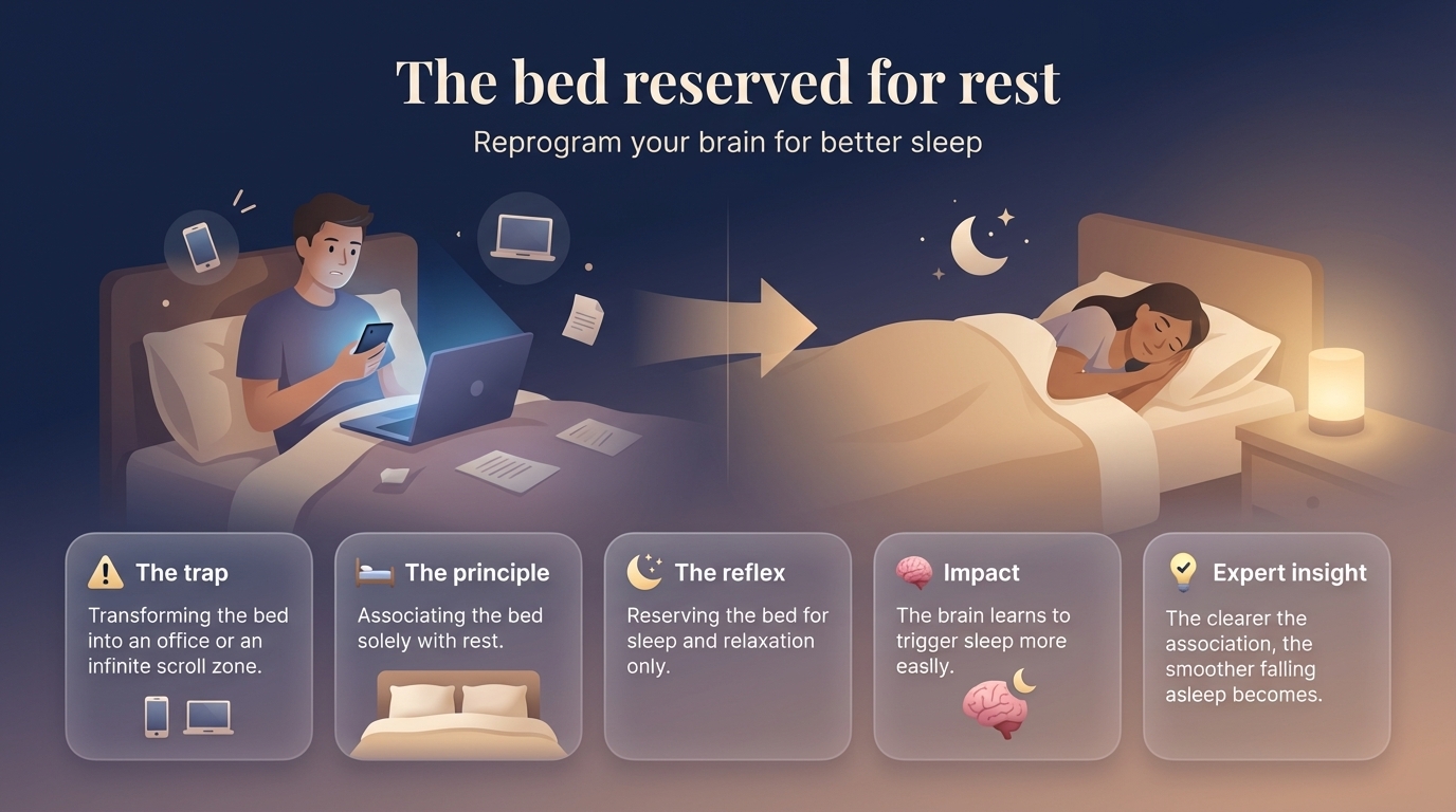 Le lit réservé au repos