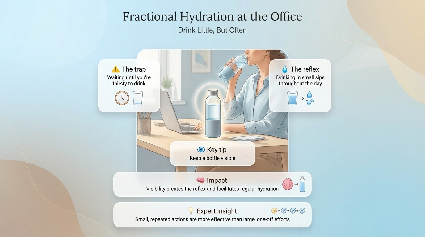 Hydratation fractionnée au bureau