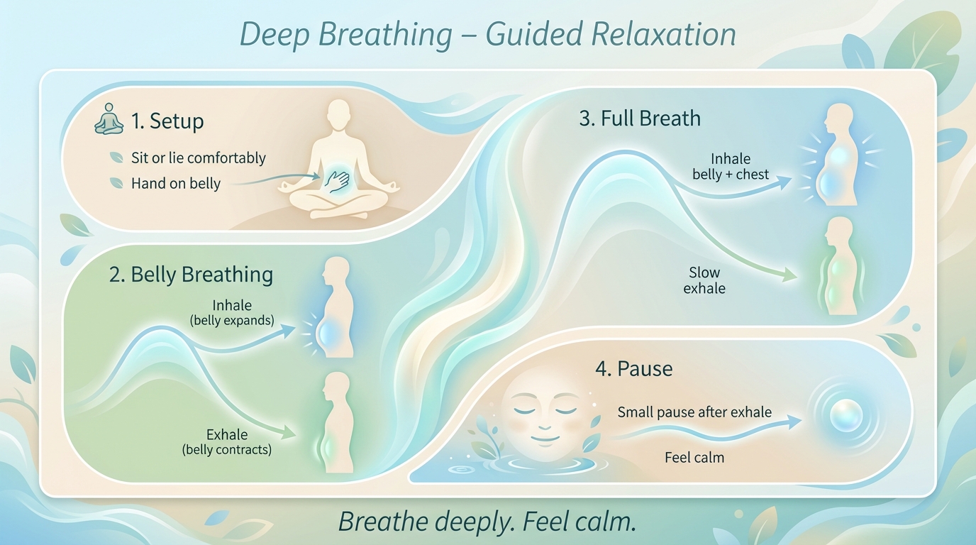 Respiration profonde guidée